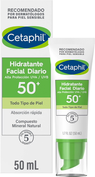 Nueva Cetaphil Hidratante Facial Diario Fps 50 50ml