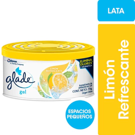 Glade Auto Limón Refrescante Aromatizante Mini Gel 70g