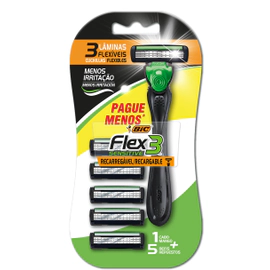 Afeitadora Desechable BIC Flex 3 Sensitive Repuesto x5