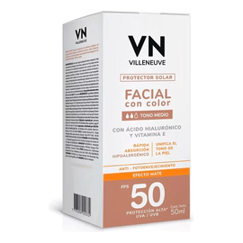 Protector Solar Facial Villeneuve Tono Medio Fps 50 50ml