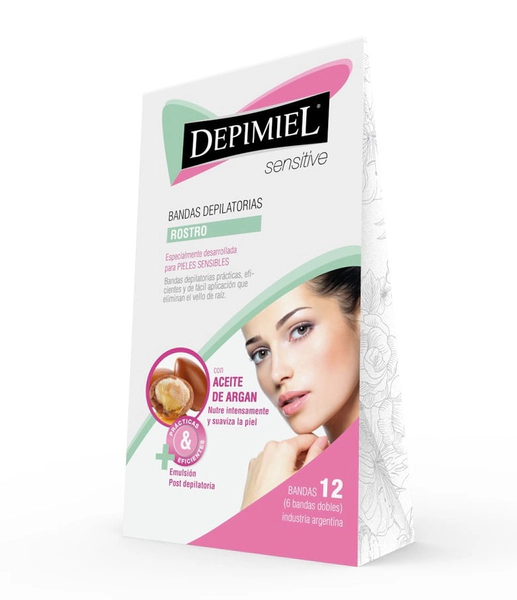 Depimiel Bandas Depilatorias Rostro Argan X 12 Unidades