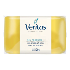 Veritas Jabón Barra Glicerina Sin Perfume Piel Sensible 120g