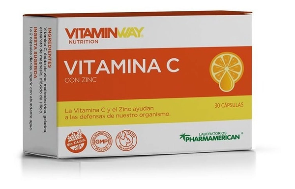 Vitaminway Vitamina C + Zinc 30 Capsulas