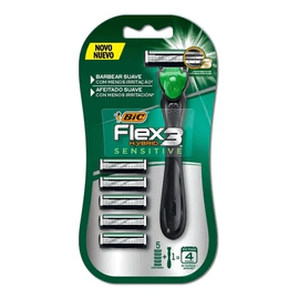 Bic Máquina De Afeitar Flex3 Hybrid Sensitive 5 Repuestos