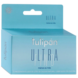 Tulipán Preservativos De Látex Ultra Finos Lubricante X12