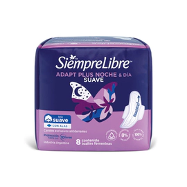 Siempre Libre Noche Y Día Suave Toallitas Femeninas Alas X8