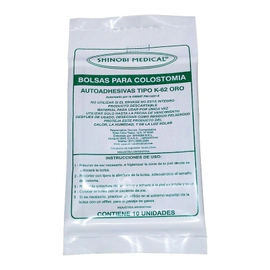 Shinobi Bolsa Para Colostomía Autoadhesiva Tipo K-62 10u