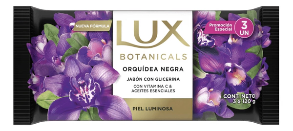 Jabón En Barra Lux Botanicals Orquídea Negra 3 X 120g