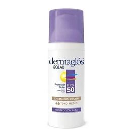 Dermaglos Protector Solar Facial Fps 50 Color Tono Medio 50g