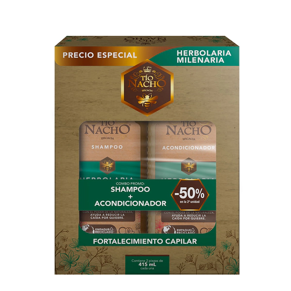 Monoestuche Tío Nacho Herbolaria Milenaria Sham + Aco X415ml