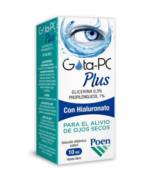 Poen Gota Pc Plus Lubrica Humecta Repara Solución Oftálmica 10ml