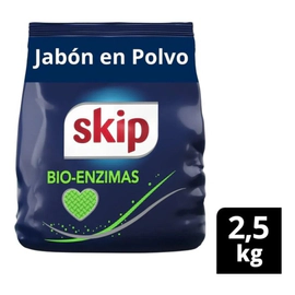 Skip Jabón En Polvo Bio-enzimas Baja Espuma 2,5 Kg.