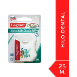 Colgate Total Hilo Dental Fluor Y Menta Encerado 25 M
