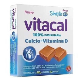 Vitacal caramelos masticables con calcio y vitamina D sabor dulce de leche por 6