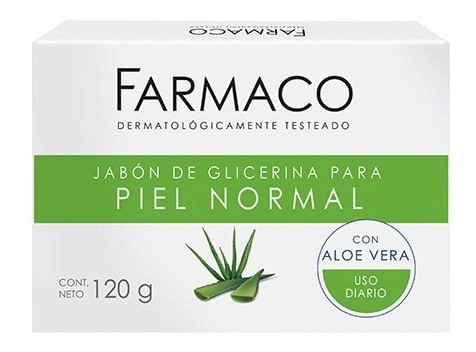 Farmaco Glicerina Jabón En Barra Con Aloe Piel Normal 100g