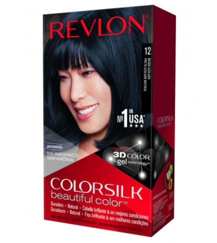 Tintura Revlon Colorsilk Beautiful Color Tono 12 Negro Azulado