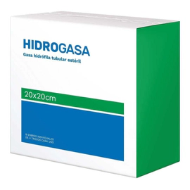 Hidrogasa Gasa Hidrófila Tubular 20x20cm 8 Sobres X4 Trozos