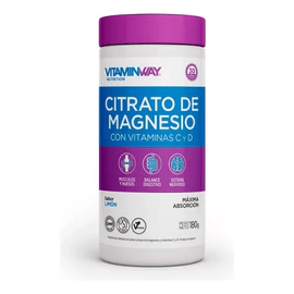 Vitamin Way Citrato Magnesio Vitamina C y D Polvo 180g Sabor Limón