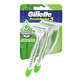 Gillette Máquinas De Afeitar Prestobarba3 Sensitive 2uds