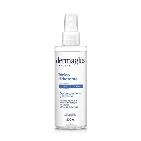 Dermaglos Facial Tónico Hidratante Descongestivo 200ml