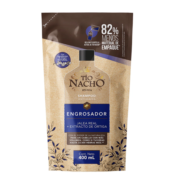 Tio Nacho Shampoo Engrosador Recargable Doypack x 400 ml