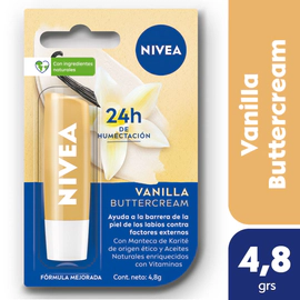 Protector labial humectante NIVEA Vainilla Buttercream para todo tipo de piel x