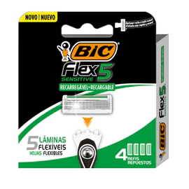 Afeitadora Descartable BIC Flex 5 Sensitive 4 Unidades