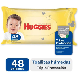 Huggies Triple Protección Toallas Húmedas X48 Unidades