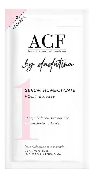 Acf By Dadatina Serum Humectante Vol 1 Balance Refill 30ml