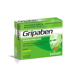 Gripaben Caramelos Analgésico Sabor Limón 9 unidades