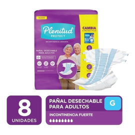 Plenitud Protect Pañal Adulto Incontinencia Fuerte G X8 U