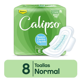 Calipso Normal Con Gel Extra Seda Toalla Femenina X 8 Un