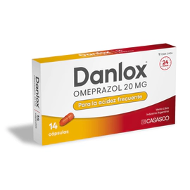 Acidez Estomacal Danlox 20 Omeprazol 14  cápsulas