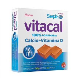 Simple Vitacal Calcio + Vit D 480g Sabor Dulce De Leche