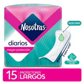 Nosotras Protectores Diarios Largos X 15 Unidades