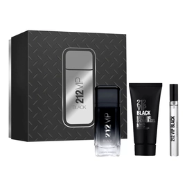 212 Vip Black Carolina Herrera Kit Edp + After Shave + Mega Spitzer