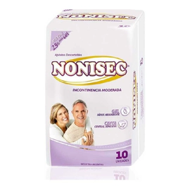 Nonisec Apósitos Incontinencia Moderada Para Adultos 10 U