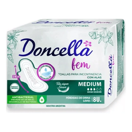 Doncella Toallas Incontinencia Medium Largas 28cm 8 Unidades
