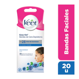 Veet Bandas Depilatorias Facial Sensible 20u
