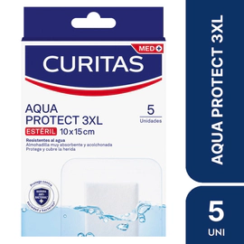 Apósitos adhesivos Curitas Aqua Protect 3XL para todo tipo de piel x 5 unidades