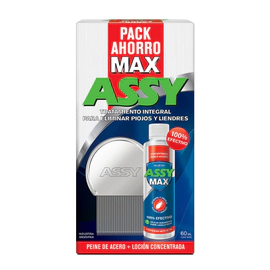 Assy Pack Ahorro Max para Piojos Loción Assy Max + Peine