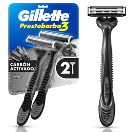 Maquina Afeitar Desechable Gillette Prestobarba Carbono 2 uds