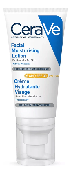 Cerave Loción Hidratante Facial Diario Piel Seca Fps30 52ml