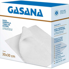 Gasana Gasa Hidrófila Tubular 30 X 30cm 6 Sobres X 2 Trozos