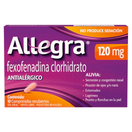 Allegra 120mg comprimidos recubiertos x10