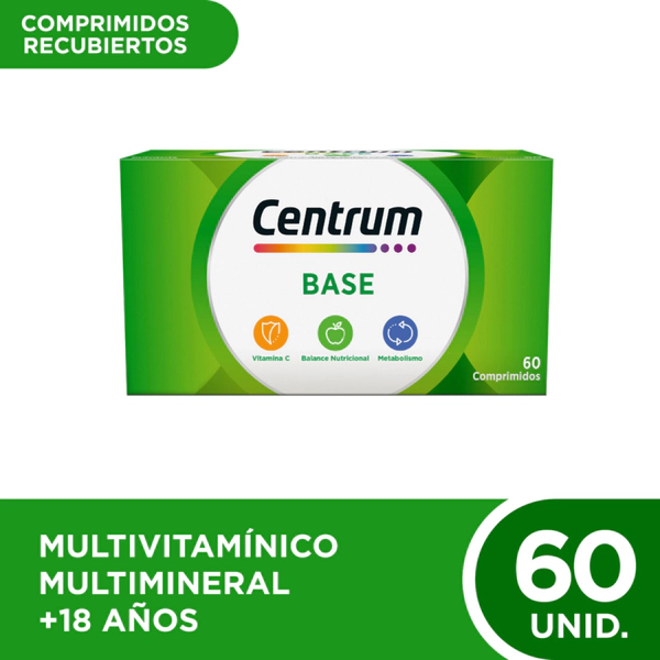Centrum Base Multivitamínico Multimineral Suplemento X 60c