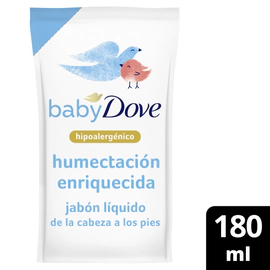 Dove Baby Jabon Liquido Humectacion Enriquecida  X 180ml