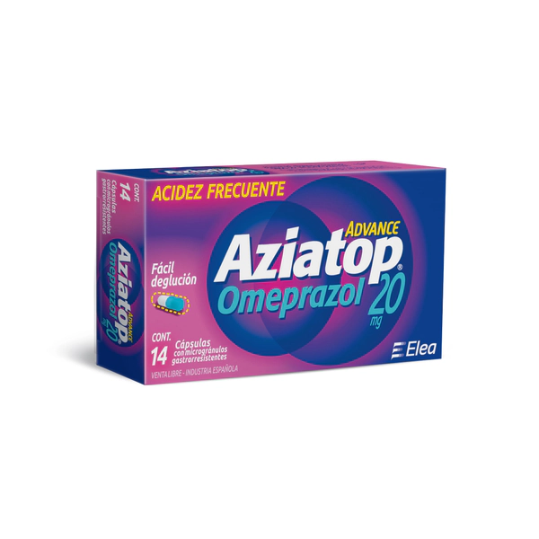 Aziatop Advance Omeprazol 20mg x14 caps | Farmacia Pacheco