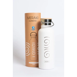 Botella Isotérmica Reutilizable Meraki 600ml Aire Blanca