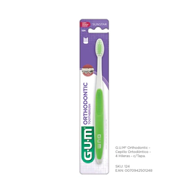 Gum Orthodontic - Cepillo Ortodóntico Con Tapa - 4 Hileras